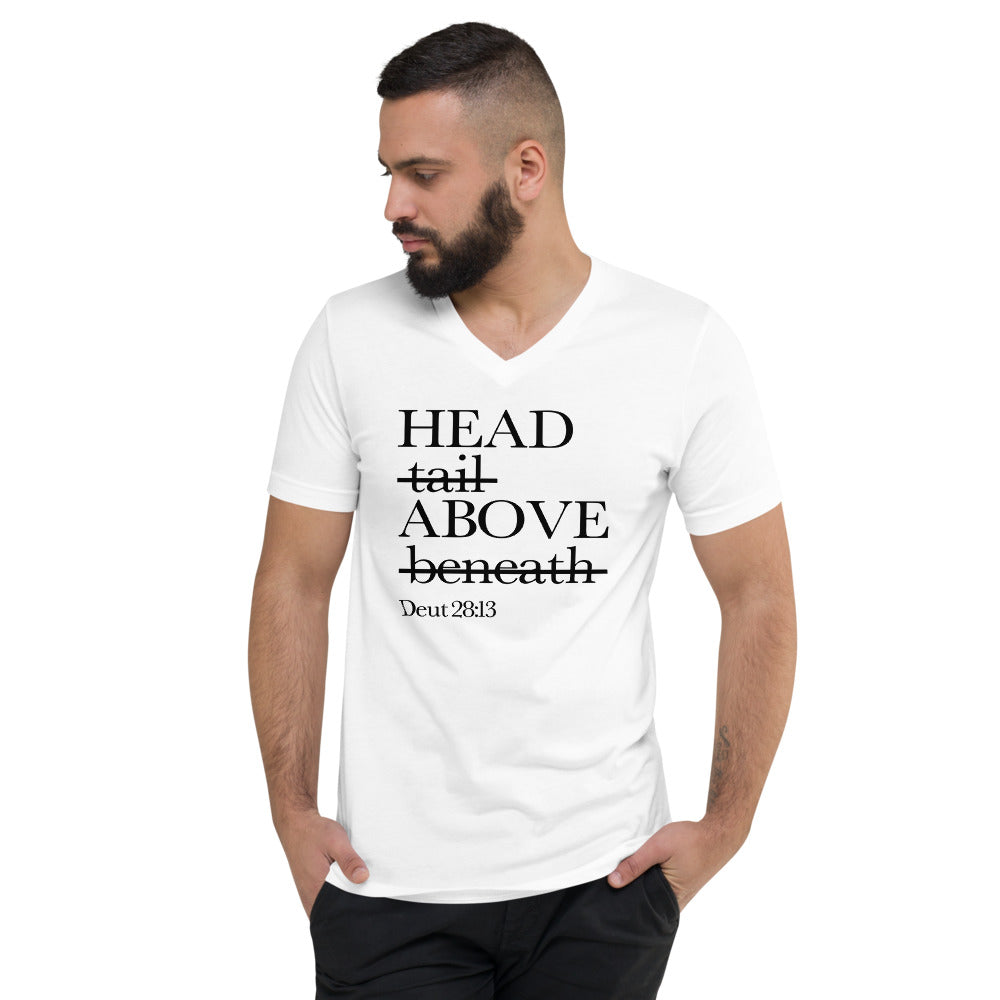 Head not the tail Unisex Short Sleeve V-Neck T-Shirt