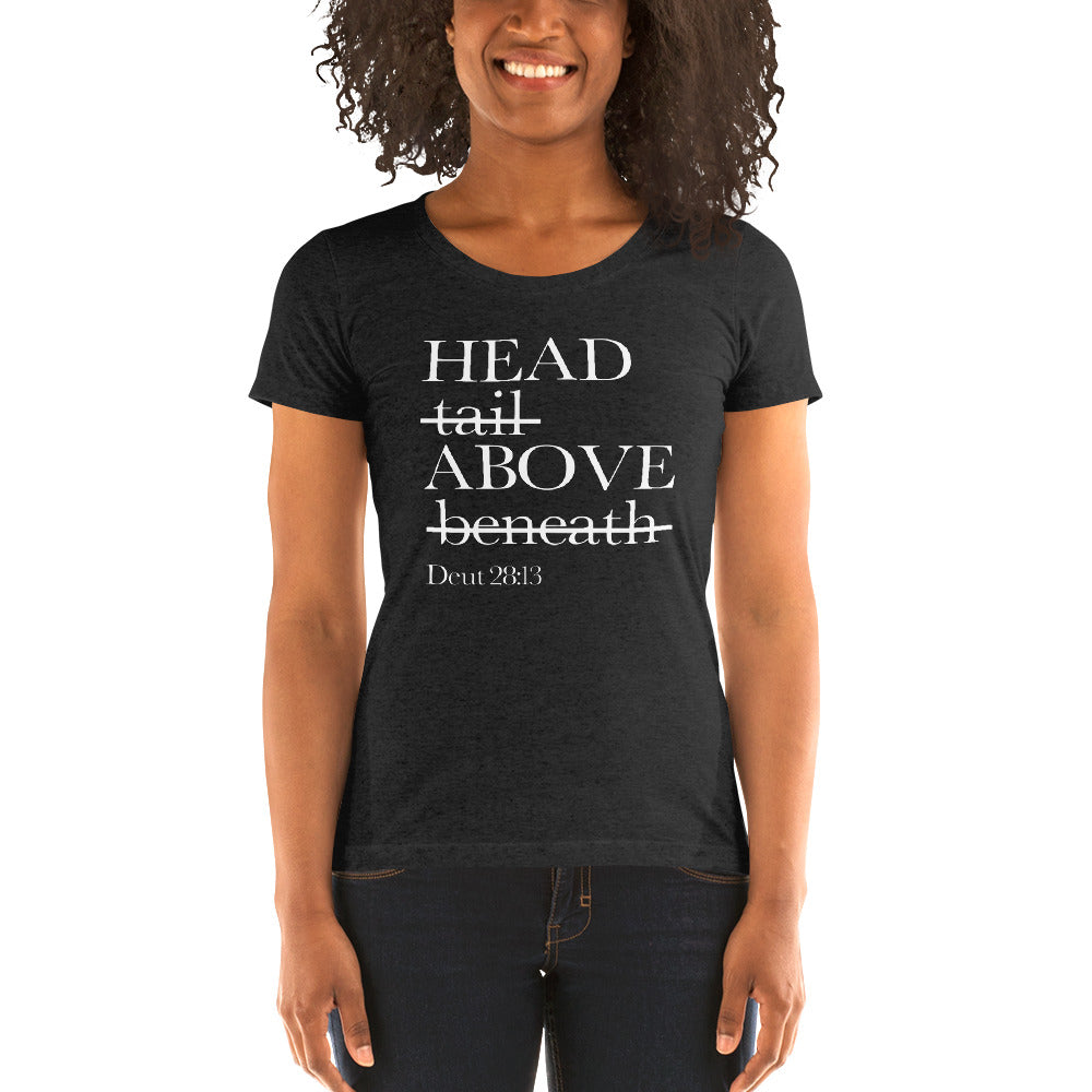Head not the tail -w- Ladies' short sleeve t-shirt