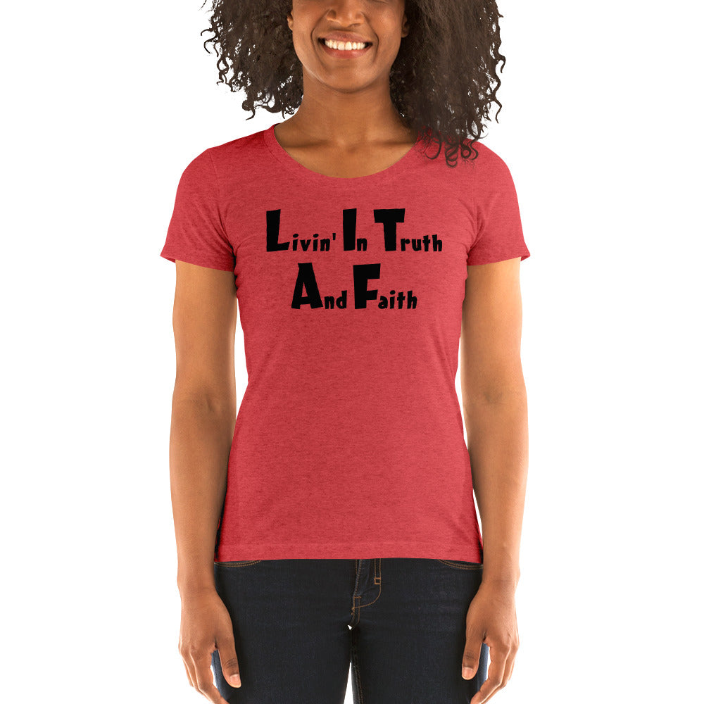 LIT AF Ladies' short sleeve t-shirt